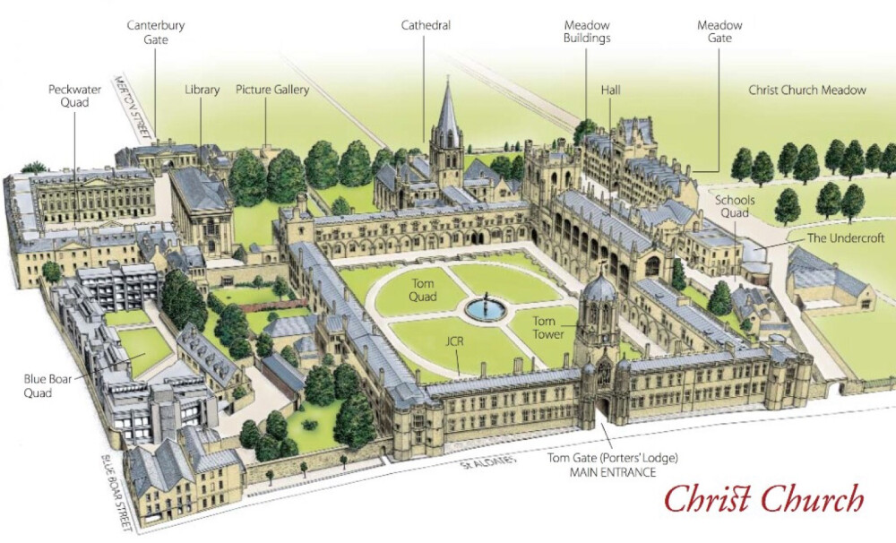 Oxford map
牛津学院导览 地图