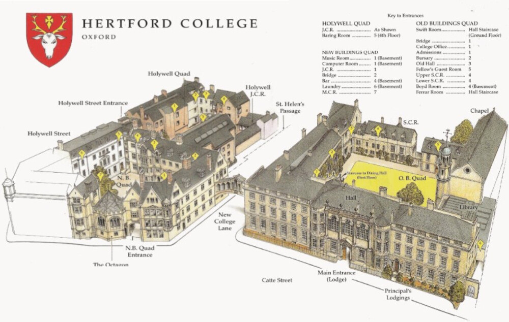 Oxford map
牛津学院导览 地图