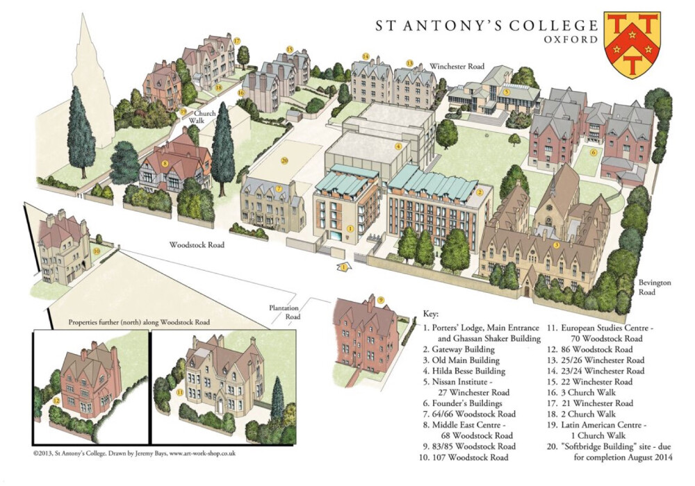 Oxford map
牛津学院导览 地图