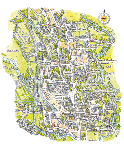 Oxford map
牛津学院导览 地图