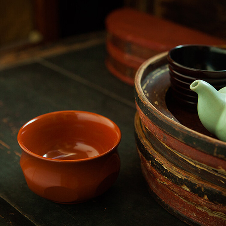 安泰桥 福州传统 漆器 春庆塗茶杯