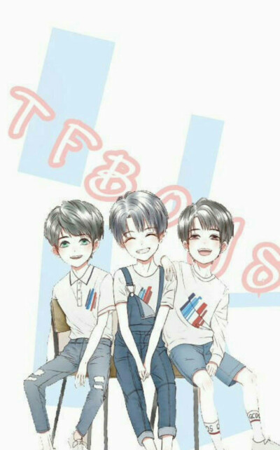 tfboys Q版手绘