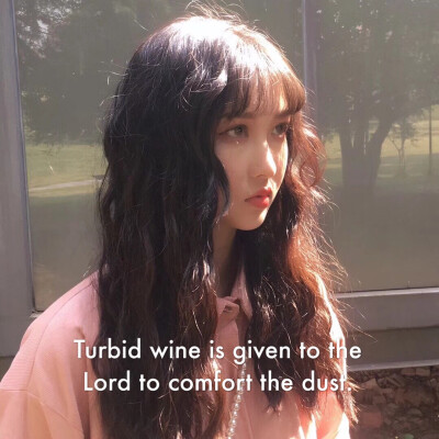 浊酒予君 以慰风尘.
Turbid wine is given to the Lord to comfort the dust. 