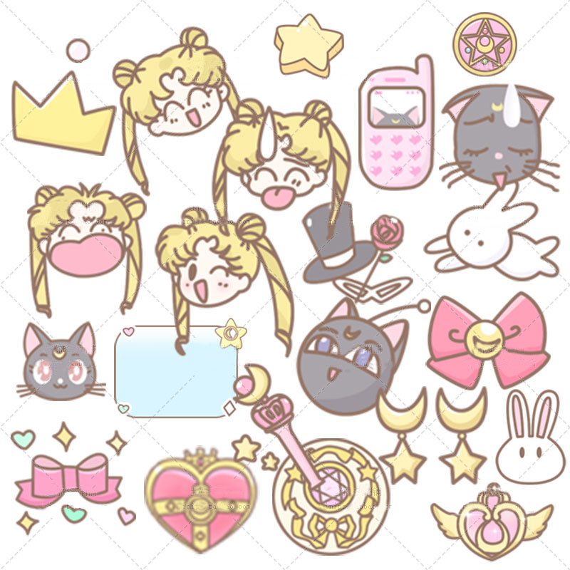 美少女战士月野兔卡通手机键盘界面美化图标可爱png素材png311