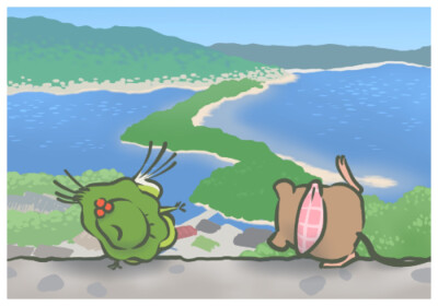 尐尐呱寄回的明信片