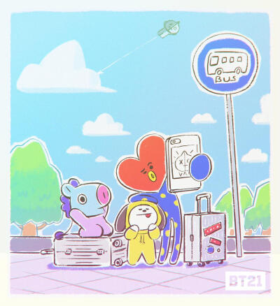 BT21
Van Koya RJ Shooky Mang Chimmy TATA Cooky