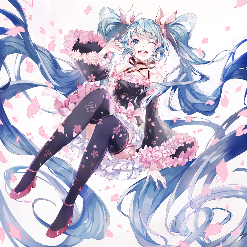 VOCALOID 初音未来 绘师：豆の素（pixiv id=3402936）本作品pixiv id=68407630