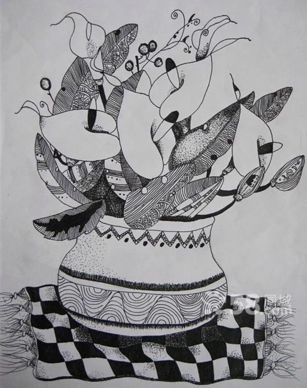 创意儿童画，粘贴画，水彩画，多元素画，重彩