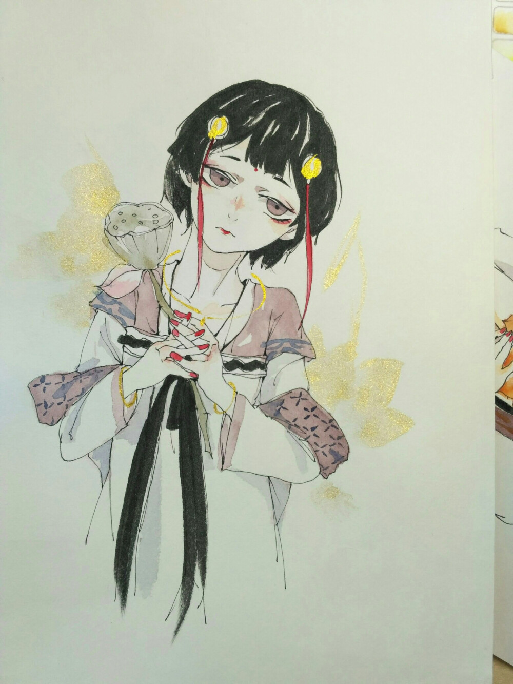 一组手绘胶带稿，没有好好拍照emmm√