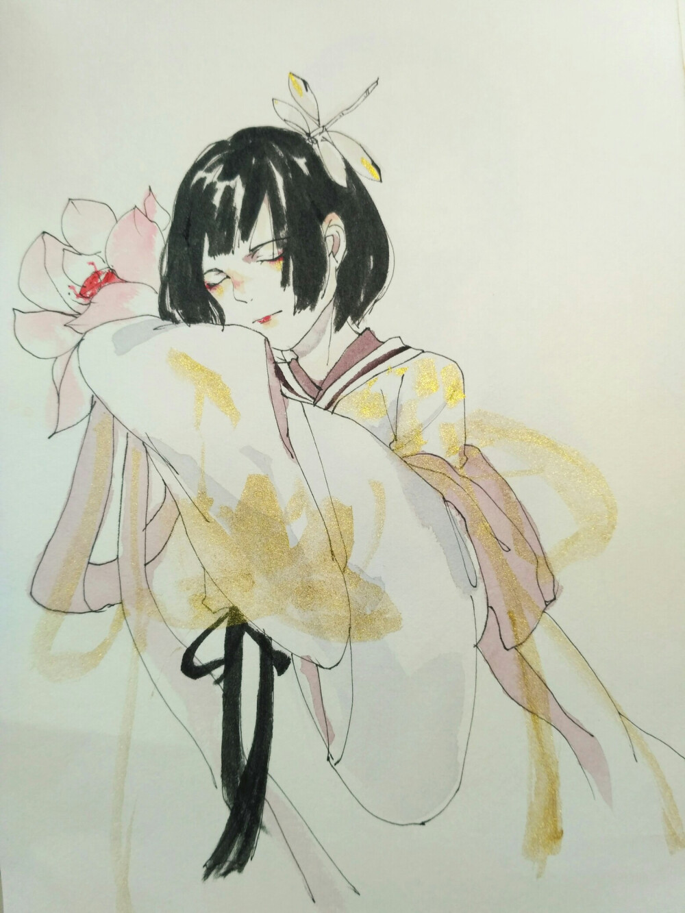 一组手绘胶带稿，没有好好拍照emmm√