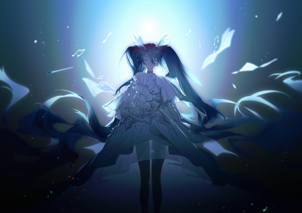 VOCALOID 初音未来 绘师：SanMuYYB（pixiv id=11774114）本作品pixiv id=68414648