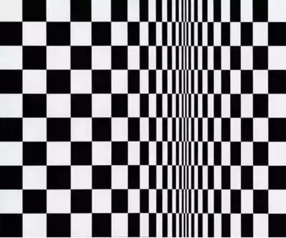 は蛋｜欧普艺术｜英国艺术家Bridget Riley｜日本DIC川村纪念美术馆