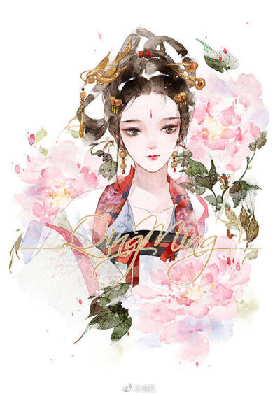 手绘古风女子
画师：清茗