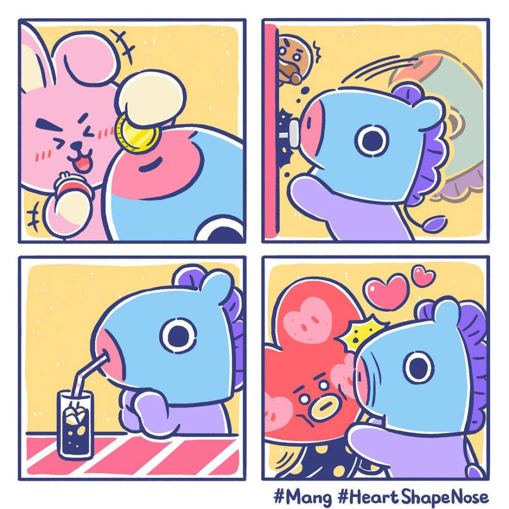 BT21
Van Koya RJ Shooky Mang Chimmy TATA Cooky