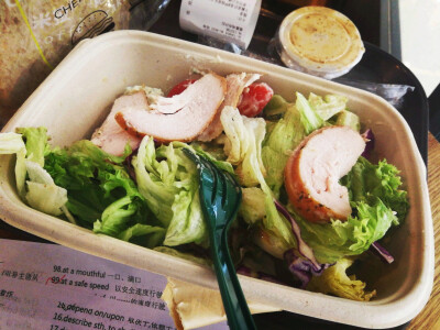 Starbucks softy noon,this is "smoked chicken salad".