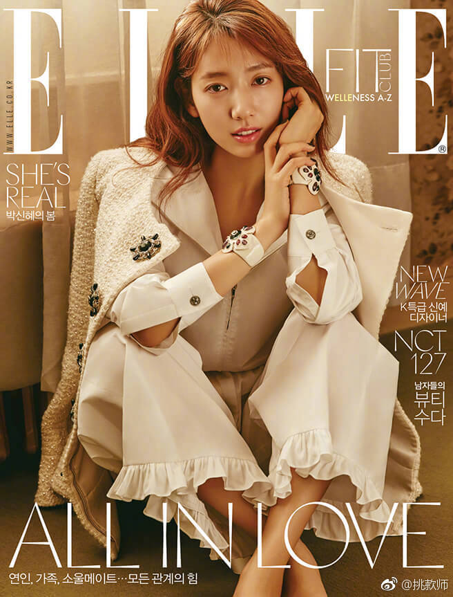 #朴信惠# #林中小屋# ELLE Korea 5月刊画报 春日阳光里闪耀出美丽的光芒 ​​​