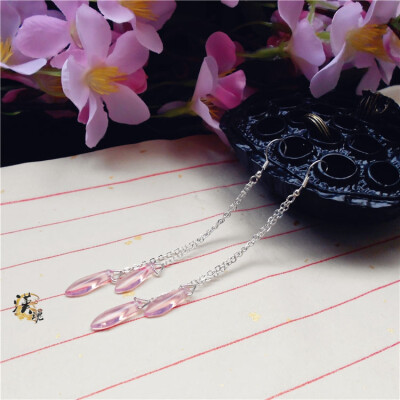 定制 白蛇传说杨紫白夭夭同款古代长款超仙女古装汉服气质耳环流苏耳坠