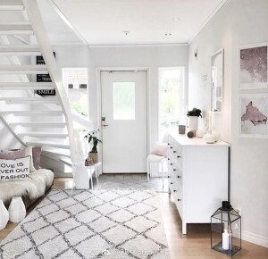 粉灰色系的大气家居风格 ​