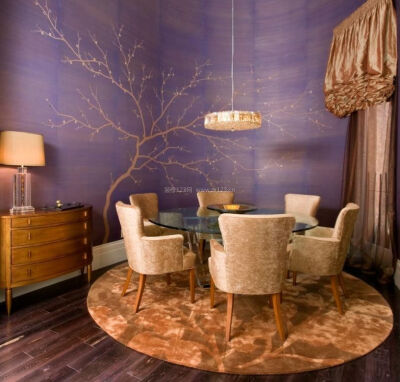 2018紫色家居背景墙设计图