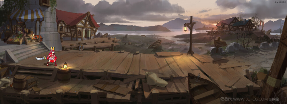 艺数绘讲师洛克猴课堂范画 横版游戏闯关