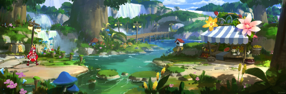 艺数绘讲师洛克猴课堂范画 横版游戏闯关