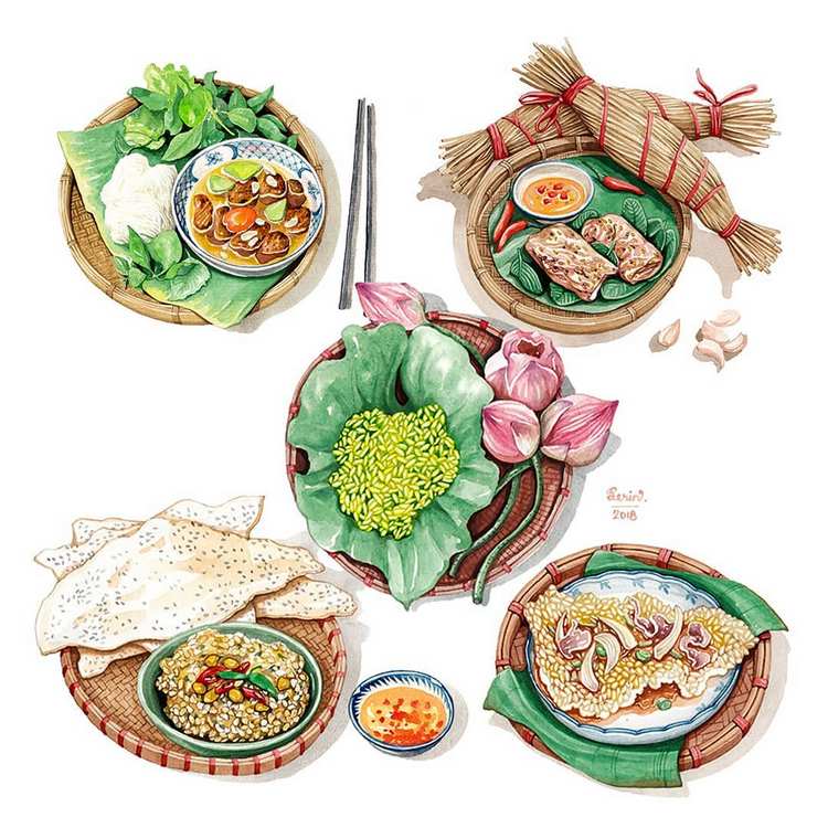 美食素材_水彩小画By_Lerin