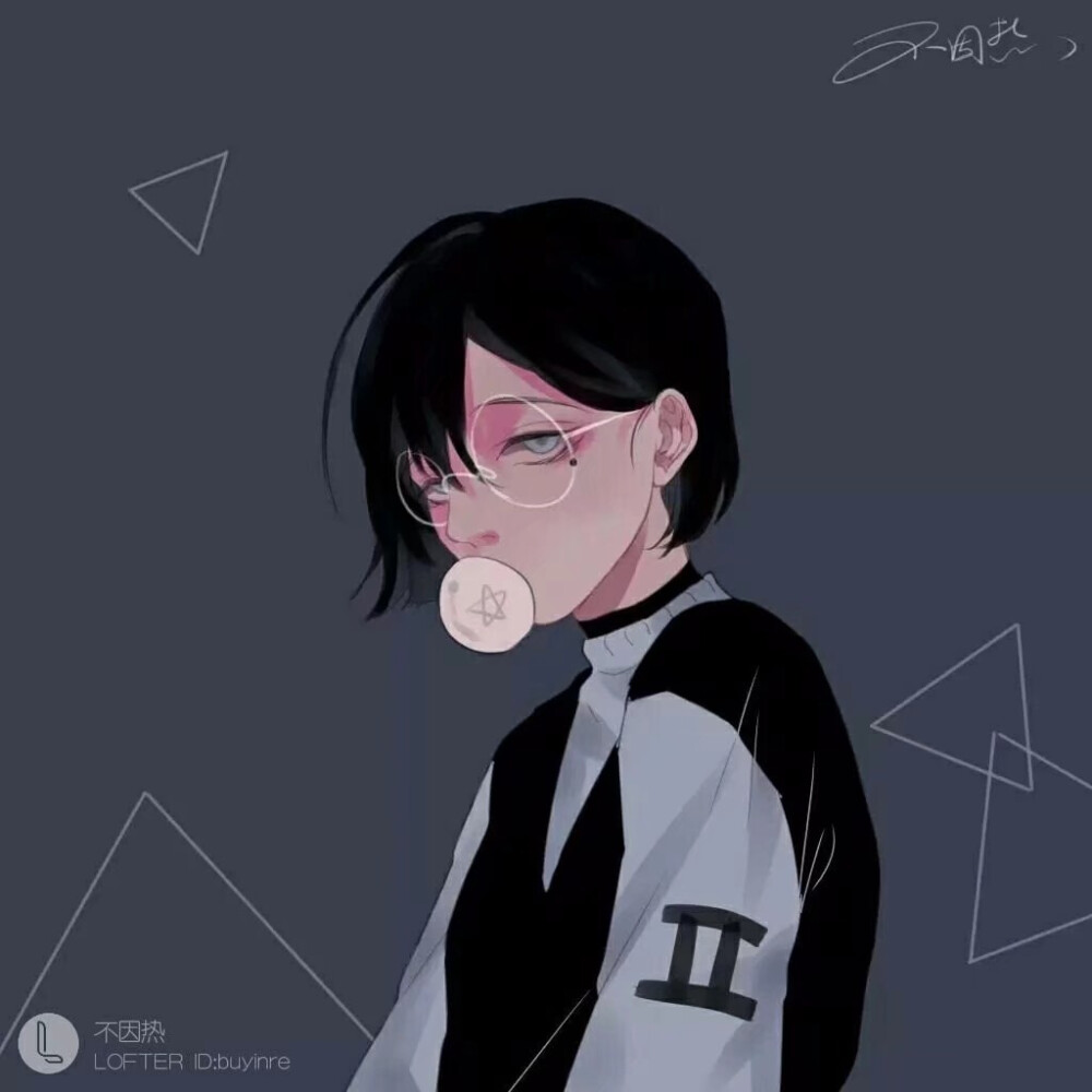 手绘情侣头像 二次元情侣