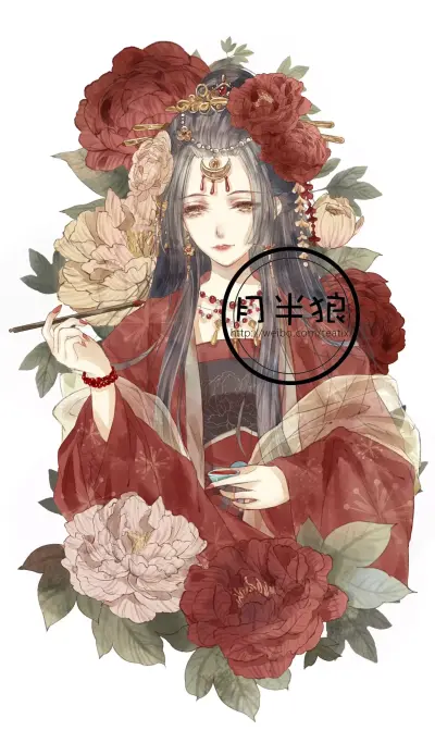 〔古风美人〕绘师：月半狼叫