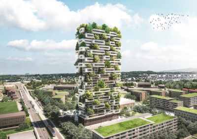 Italian architect Stefano Boeri has revealed designs for a plant-covered 36-storey tower