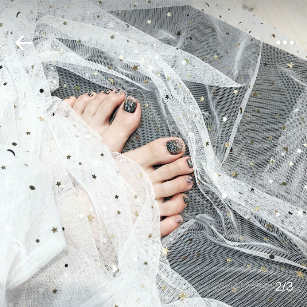 渐变美甲 脚趾甲