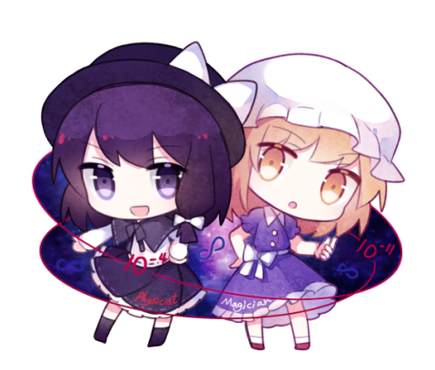 太空魔術
宇佐见莲子&梅莉
作者id=1431705
东方project 侵删(_ _)