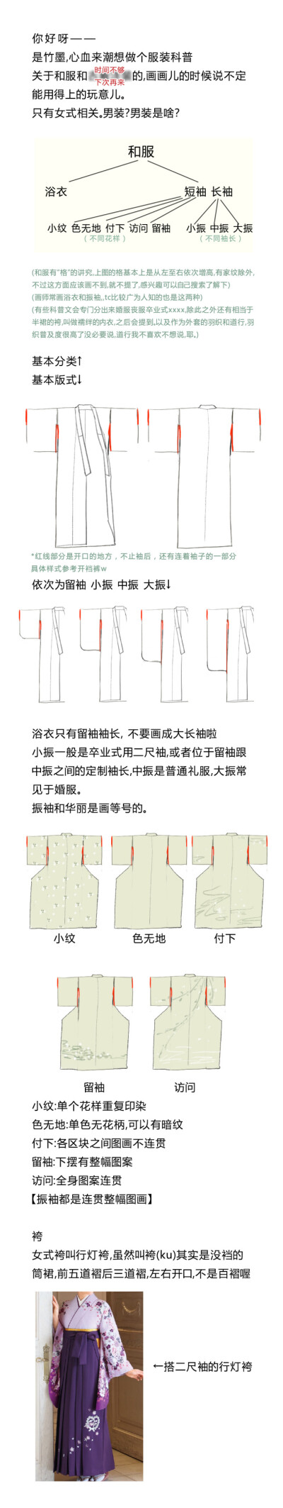 画师：竹墨繁漪
总结画和服的注意事项