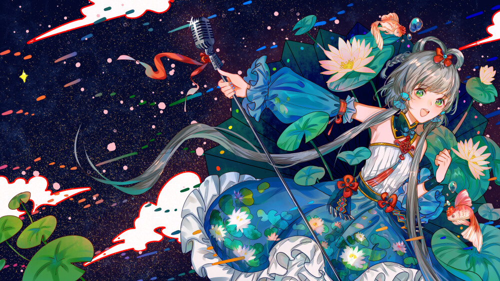 VOCALOID 洛天依 绘师：ジャム（pixiv id=3529390） 本作品pixiv id=68571666