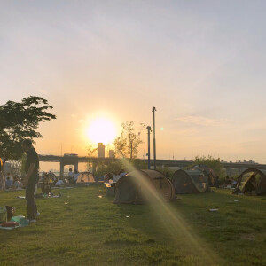 韩国 汉江公园 落日