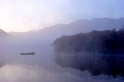 桌面 壁纸 背景 山水 雾 云 日落 江南 水墨