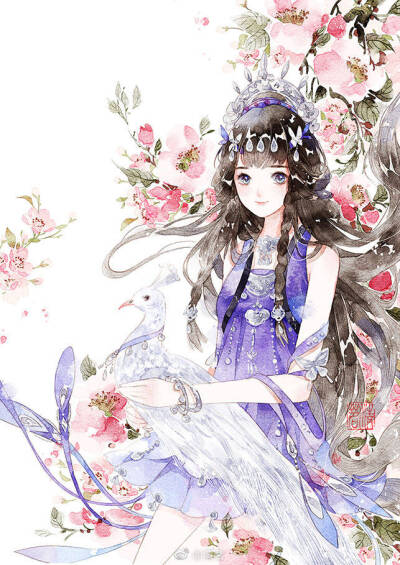 手绘古风女子
画师：清茗