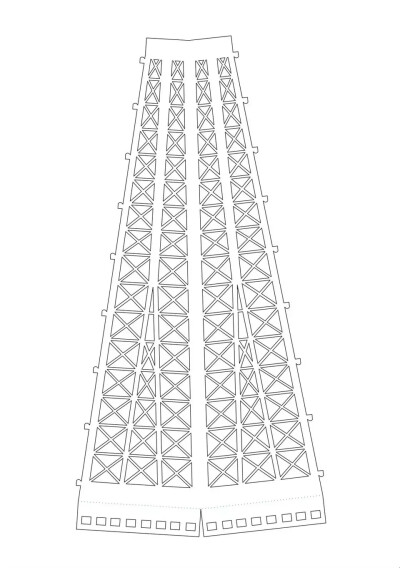 手工图纸
艾菲尔铁塔