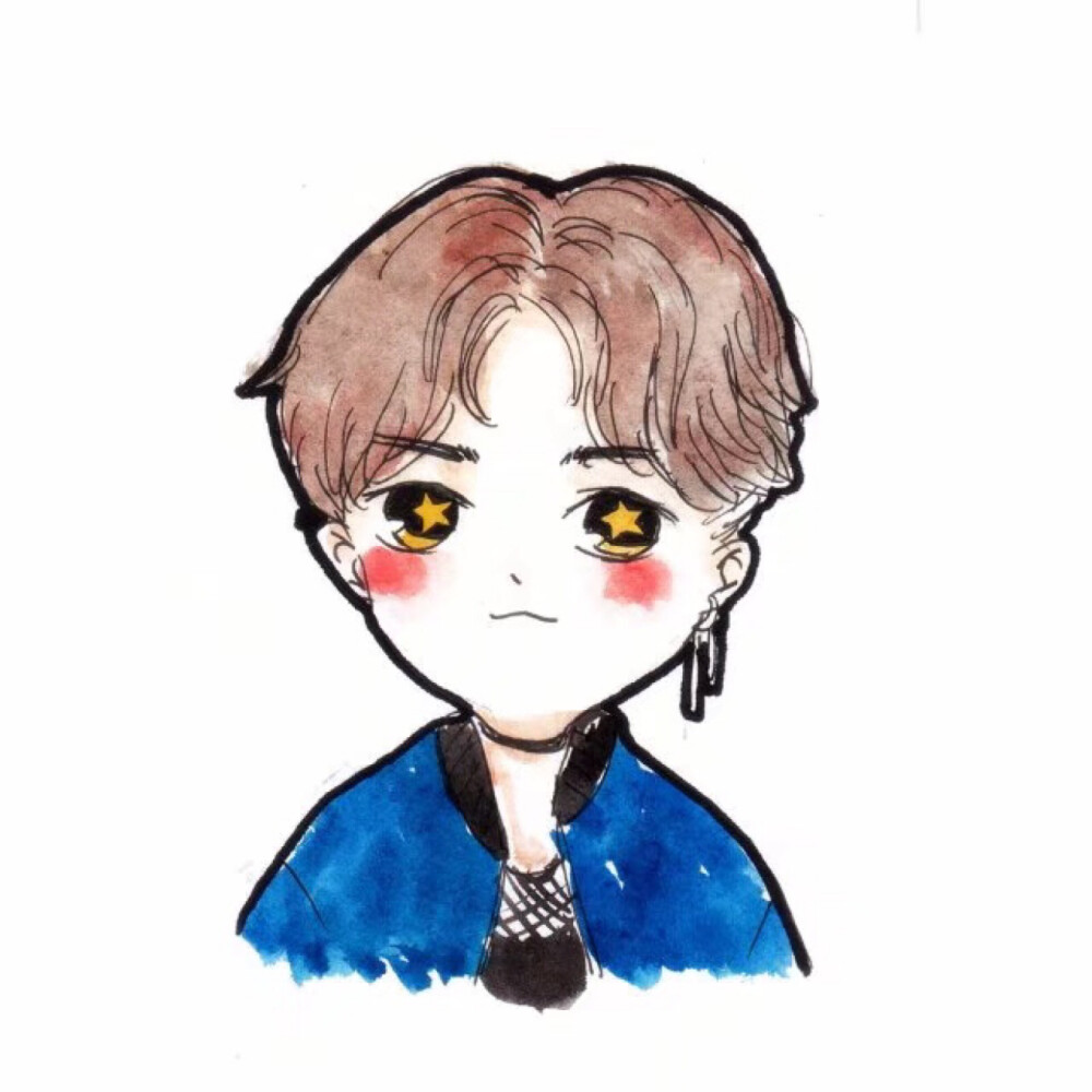 蔡徐坤手绘头像