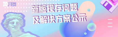 新版现存问题及解决方案公示