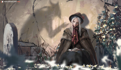 Bloodborne 血源诅咒 绘师：wlop（pixiv id=2188232）本作品pixiv id=68641893