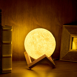3D月球灯led充电月亮小夜灯触控可悬挂氛围灯创意礼品七夕情人节