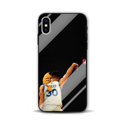 动漫 NBA 库里勇士三星S8 苹果7 iphoneX 8plus MIX2S 玻璃手机壳