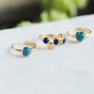 定制
            Cloudcity 凤凰石/青金石戒指  925银镀金指环 试售限量