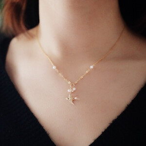 定制
            Cloudcity燕归 原创手工清新14K包金珍珠短项链女锁骨链 初夏包邮