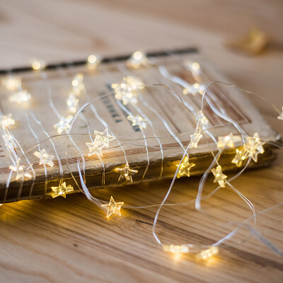 掬涵星星装饰挂件摆件灯串闪亮圣诞派对气氛造景缠绕发光浪漫