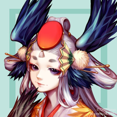 阴阳师ღ 姑获鸟 金銮鹤羽 原画师见水印 侵权删