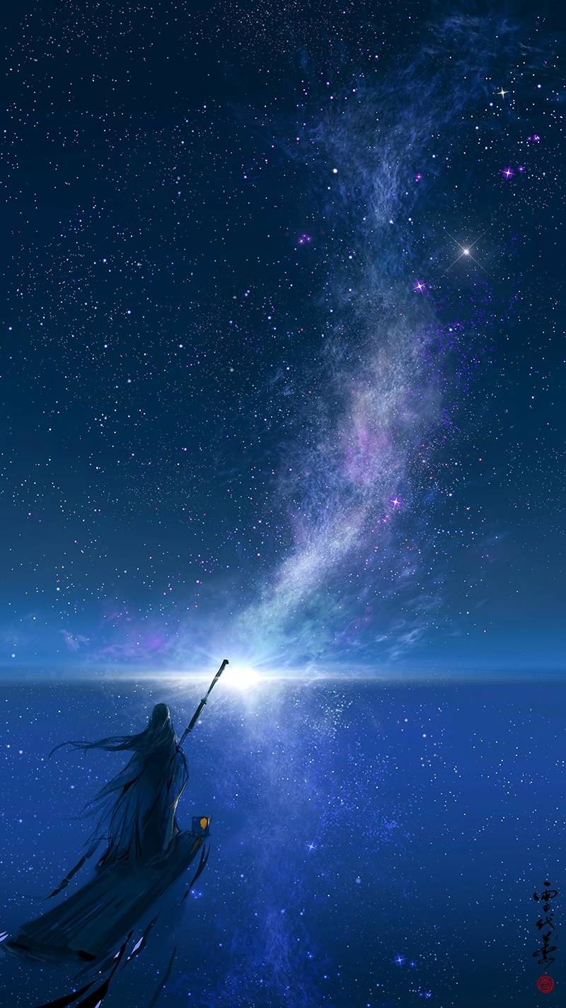 雪代薰 古风 星空 插画 意境