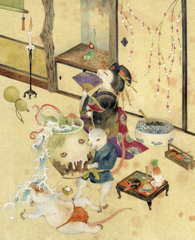 老鼠的宴会 绘师：Alien-D（アマヤギ堂）（pixiv id=71956） 本作品pixiv id=68666882