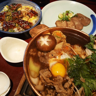 鳗鱼饭＋寿喜锅＋蒜烤牛舌