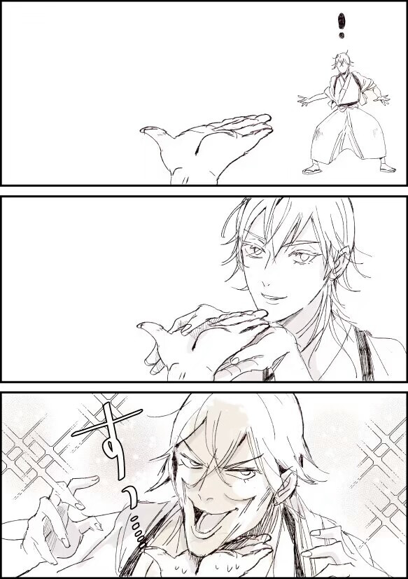 #刀剑乱舞# #伊达组#
最近很火的托脸梗~
twi: 515Touken